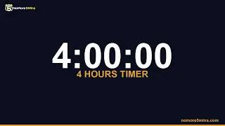 4 Hours Timer — 240 Minute Countdown Timer with Alarm