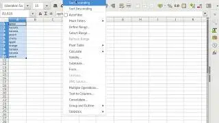 LibreOffice Calc: get the distinct/unique values in a list of elements