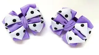 The bow of REP ribbons. Decoration elastic Kanzashi