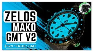 Zelos Mako GMT V2: Cool by Day, Ice Cold by Night! Not your ordinary full lume dial