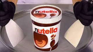 Nutella Ice Cream Turns Into Ice Cream Rolls | Satisfying Visual ASMR