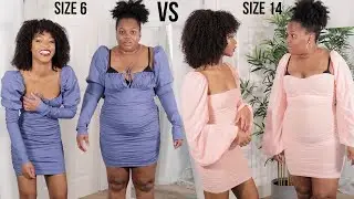 SIZE 6 VS SIZE 14 MOTHER AND DAUGHTER TRY ON THE SAME OH POLLY DRESSES ♡ 