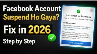 How to Recover Disabled Facebook Account 2026 ✅ Step by Step Full Guide (Latest Method) suspend fb
