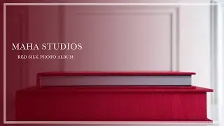 Custom Red Silk Wedding Photo Album | Gift Idea for Wedding Anniversary