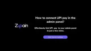 How to connect UPI pay in the admin panel?