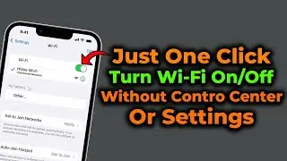 Turn On/Off Wi-Fi In Just One Click || How to Turn On/Off Wi-Fi Without Settings Or Control Centre