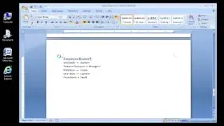 Microsoft Word 2007 Entering a list of names using tab stops
