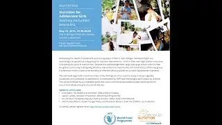 Nutrition for adolescent girls – Reaching the furthest behind first