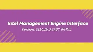 Intel Management Engine Interface 2130.16.0.2387