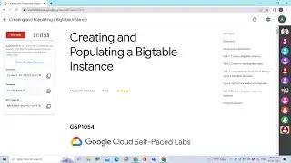 Creating and Populating a Bigtable Instance 