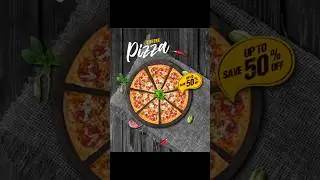 Create pizza label design realistically with a single slice #viral #shorts #youtubeshorts #viral