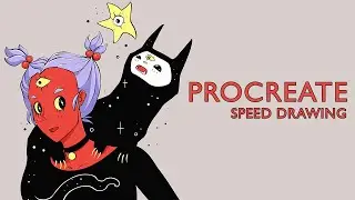 Orla & Orion OC Character Design, Procreate Timelapse Speed Drawing, Art Speedpaint
