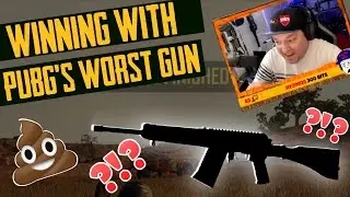 The WORST gun in PUBG solo win! HIGHLY REWARDING