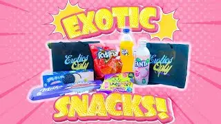Trying exotic snacks
