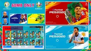 Uefa Euro 2021 & Copa America Patch Pes 2020 Mobile | New Startscreen,Player Cards,Scoreboard & More