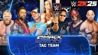 Roman Reigns, John Cena & Brock Lesnar vs The Rock, Goldberg & Kane – EPIC WWE 2K25 Dream Match