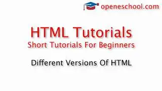 HTML Tutorials For Beginners - Different Versions Of HTML
