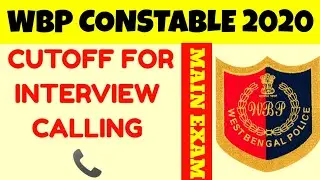 WBP CONSTABLE MAIN EXAM CUTOFF 2020