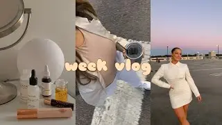 college week in my life / photoshoot, sorority semi grwm, healthy recipes