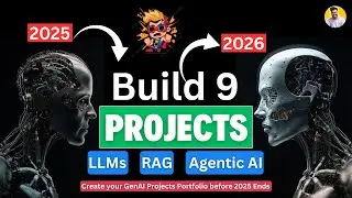 Build 9 End-to-End GenAI Projects before 2025 [ RAG + Agentic AI + LLMs ] Scalable System Design