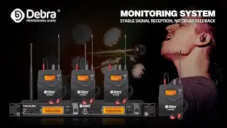 D Debra PRO UHF IEM ER-2040 Dual Channel Wireless in Ear Monitor System with Earphones