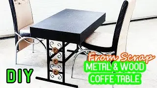 From Scrap METAL & WOOD COFFE TABLE