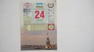 24 aralık 2023 pazar günü takvim yaprağı