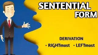 HINDI | SENTENTIAL FORM | tricks | RIGHTmost and LEFTmost Derivation | full easy explanation| string
