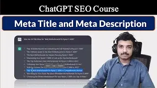 How to Generate Meta Title and Meta Description using Chatgpt