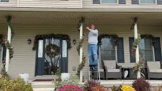 How To Put Christmas Garland On Porch And Door With Out Damaging The Wall 
