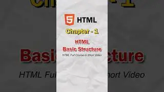 HTML Basic Structure - HTML Short Video Course.  #html #htmlshorts #viral