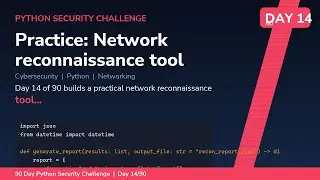 Build a Network Recon Tool in Python - Day 14/90 Security Challenge