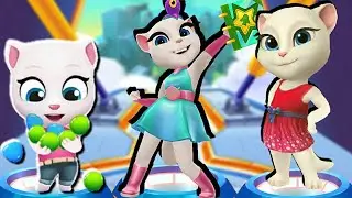 My Talking Angela 2 vs Talking Angela Color Splash vs Talking Tom Bubble Shooter Gameplay