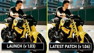 Cyberpunk 2077 | Launch Version (v1.03) VS Latest Patch (v1.06) | Performance Comparison in City