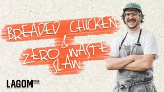 Breaded chicken with zero waste slaw
