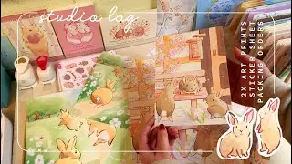 Making Bunny Art in Procreate | Art Prints and Stickers ❤ Studio vlog