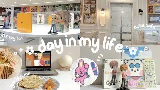 ‧₊˚🖇️✩ a day in my life:₊˚🎧⊹ BTS BT21 shopping, cafe hopping, living alone, aesthetic vlog