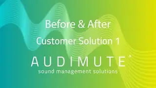 Audimute® - Before & After Acoustic Treatment - Customer Solution 1