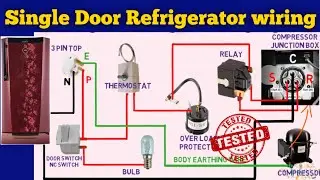 single door refrigerator wiring diagram | how to check refrigerator wiring