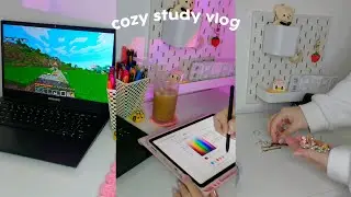 cozy study vlog 🍂 | lots of studying, mini server tour and productivity at home