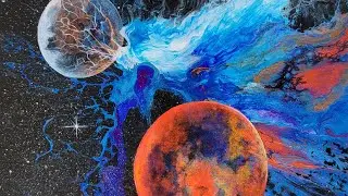 Paint A GALAXY Without An Airbrush - Painting Tutorial – Art Demo – Galaxy Art | 