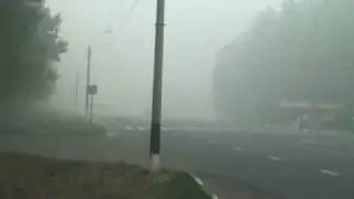 Смог в Кашире от торфяных пожаров 04.08.2010 г.
