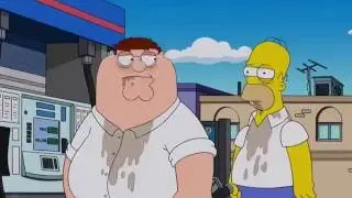 Питер и Гомер на заправке REMIX