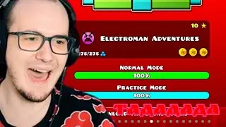 Майни проходит уровень Electroman Adventures 