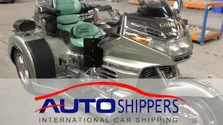 Unloading and Crating a Honda Goldwing Trike for Overseas Shipping