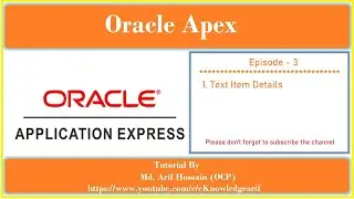 How to create Oracle Apex item and item in details discussion