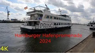 Hamburger  🛟🚢  Hafenpromenade 2024. 4K