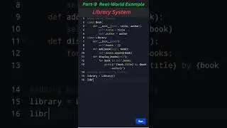 Python OOP Real-World Example: Library System 📚 | Learn Classes & Objects 