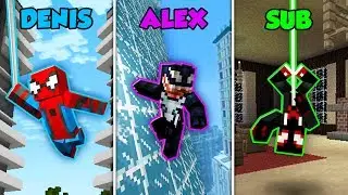 DENIS vs ALEX vs SUB - SPIDERMAN MOVIE in Minecraft! (The Pals)