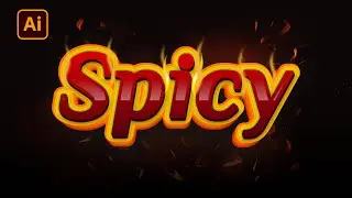 Creating a Red Spicy Text Effect with Fire Flames in Illustrator - Zed Designs